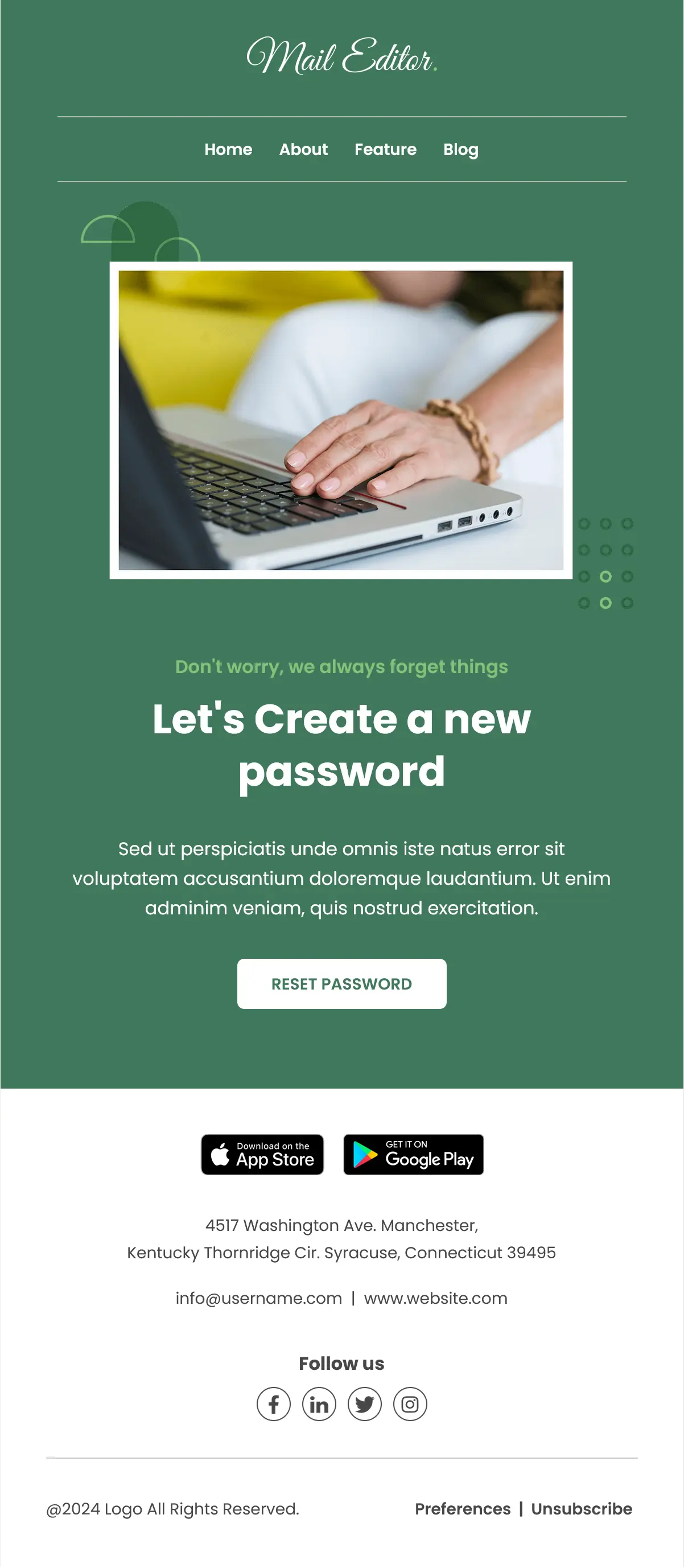 Password Reset Email Template | Newsletter